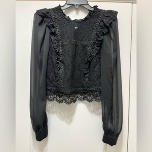 Never worn Aqua lace top